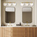 Sky Fall 3 Light 25 inch Brushed Gold Vanity Light Wall Light